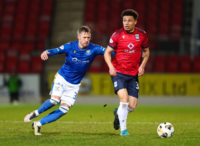 Barry Douglas in action against Ross County.