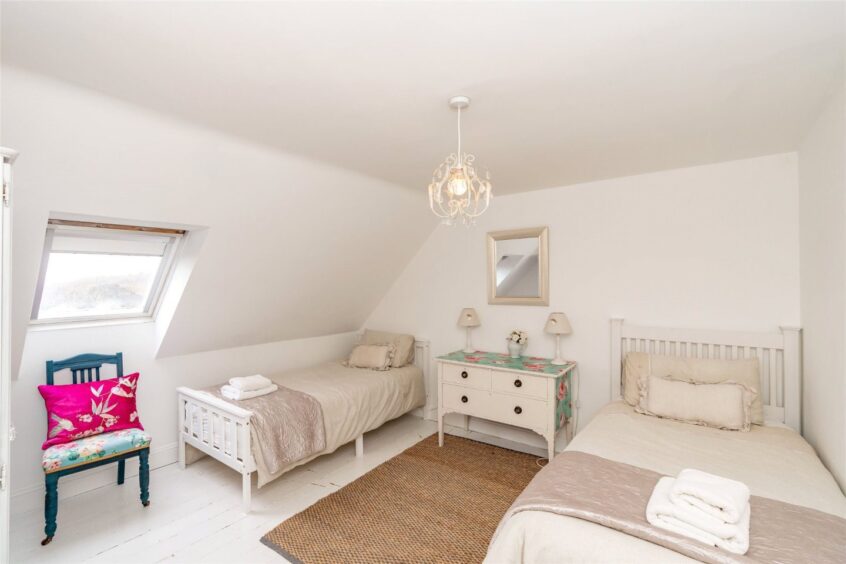 A second bedroom on the top floor in the Pittenweem Cottage for Sale