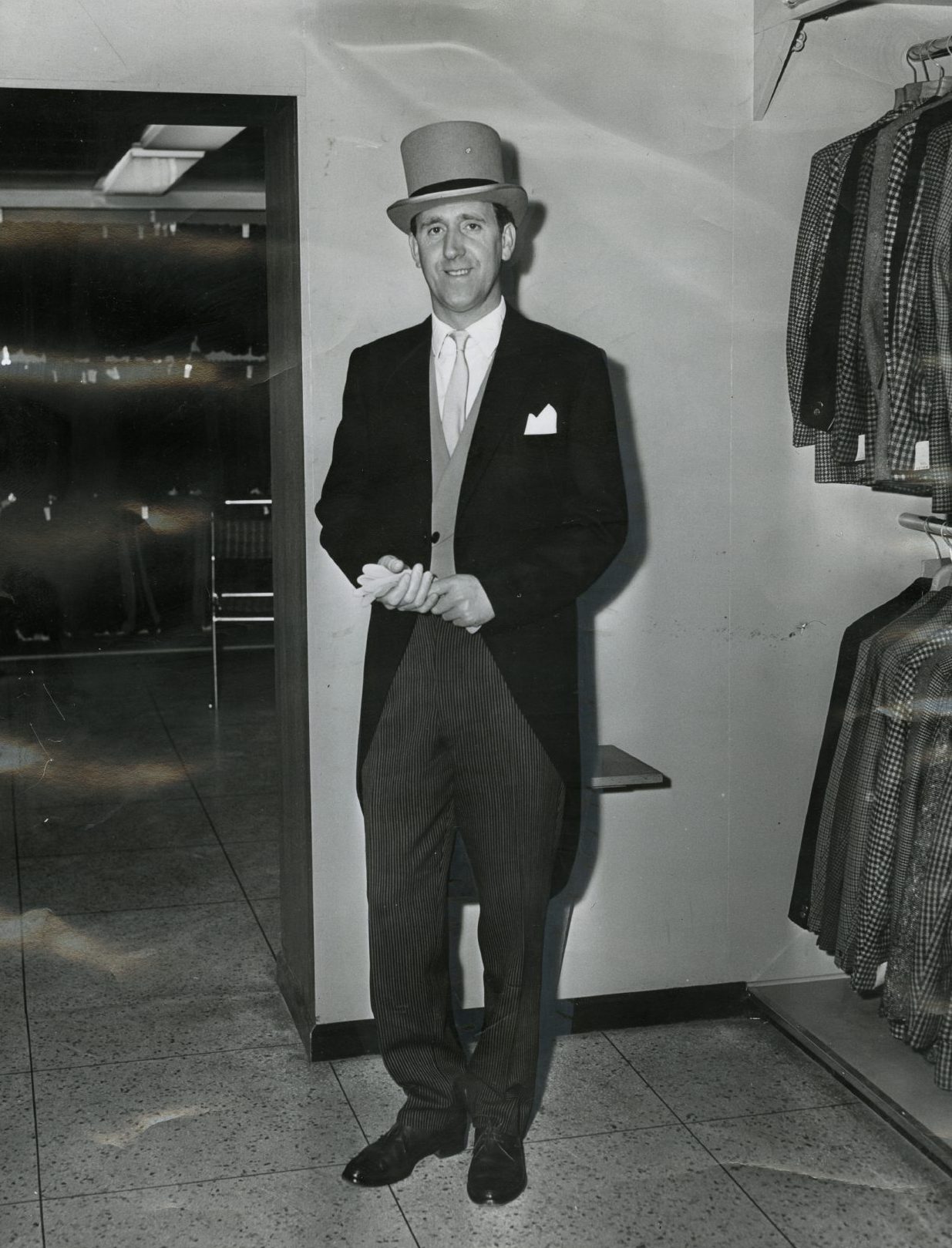 Ciano Soave in a morning suit in 1965.