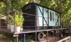 A converted railway wagon in Dungarthill, three miles from Dunkeld.