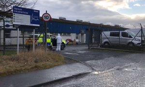 Police are probing the death of man at the Baldovie Industrial Estate in Dundee. Image: James Simpson/DC Thomson