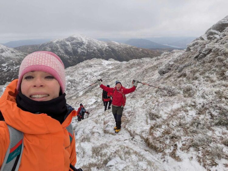 Gayle joined The Grampian Club for the hike up Ben Venue