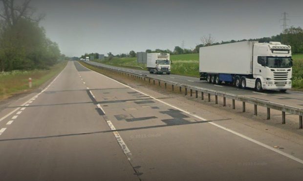 The northbound A90 near Brechin is to undergo repairs this week. Image: Google