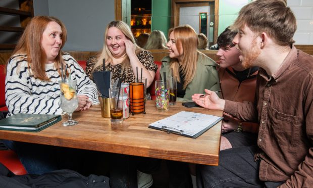 Locals taking part in The Bruach pub quiz in Broughty Ferry.