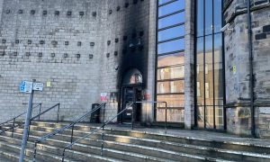 Damage to the Kirkcaldy Sheriff Court building after the fire. Image: DC Thomson