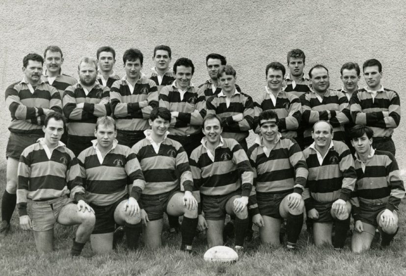 a team pic of the Morgan Academy FP RFC rugby team in January 1990.