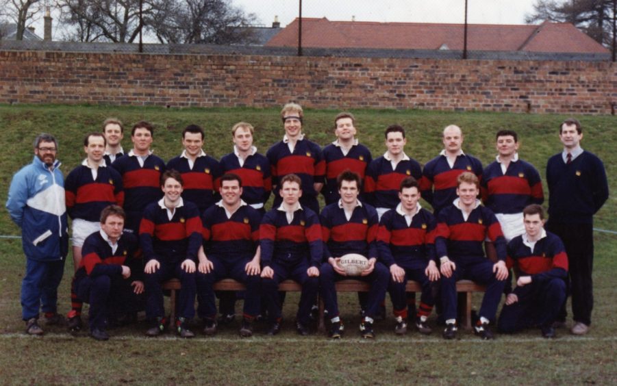 a team pic of the Dundee High team in 1992