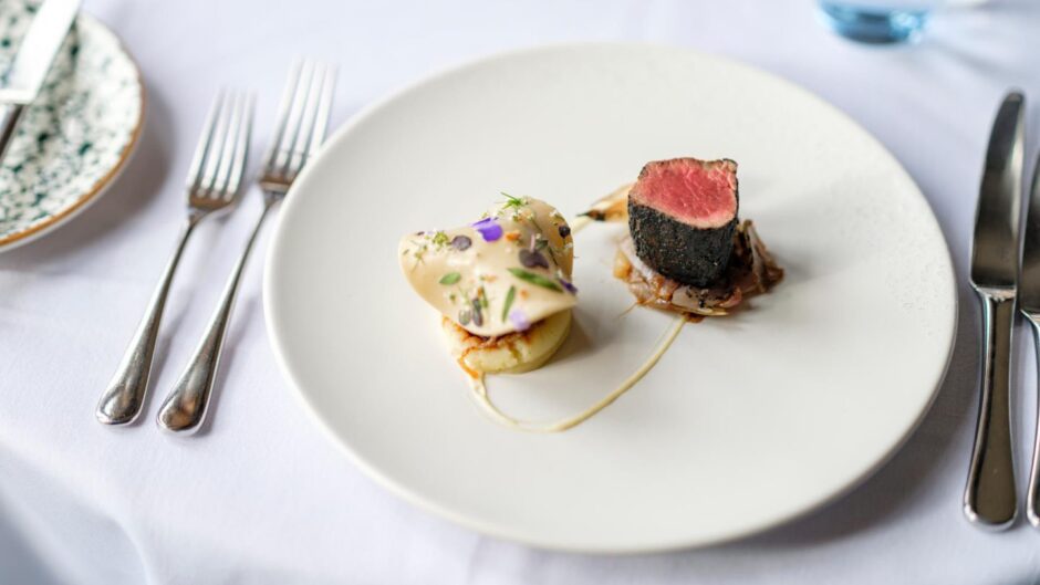 dish served on a table at a fine dining restaurant