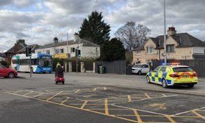 A crash involving a bus on Perth's Crieff Road.