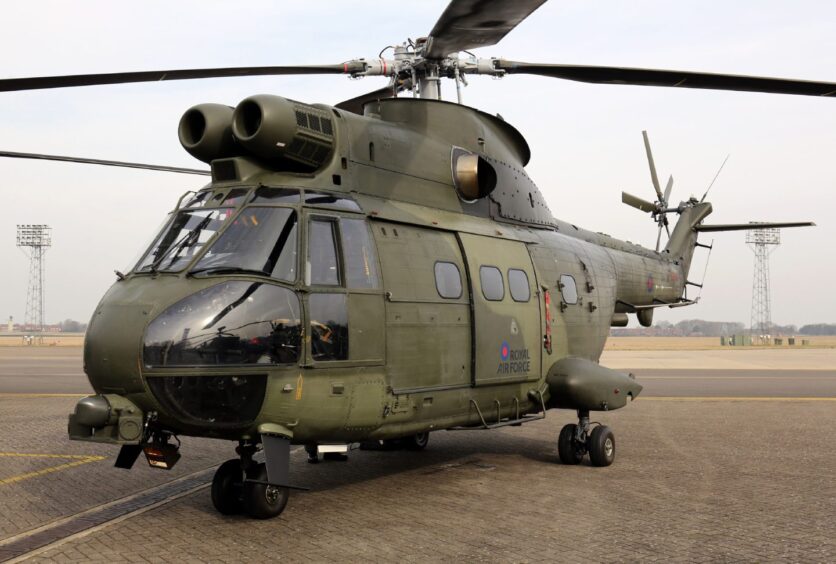 An RAF Puma helicopter.