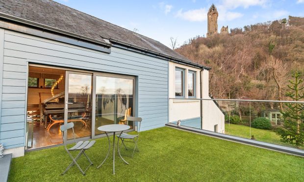 The property sits in the shadow of the Wallace Monument. Image: Halliday Homes