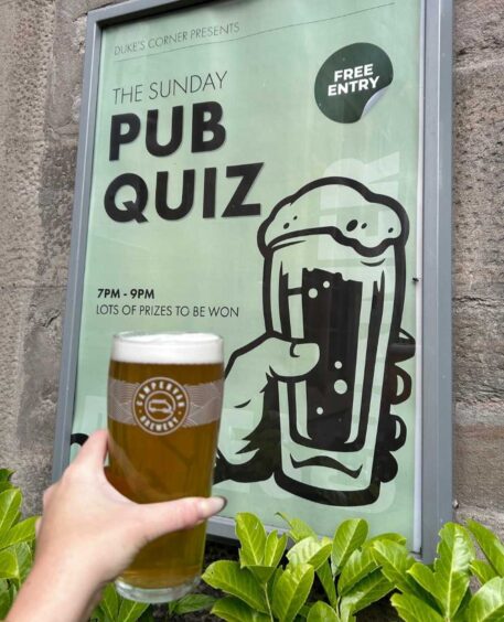 The pub quiz at The Duke's Corner in Dundee takes place every Sunday