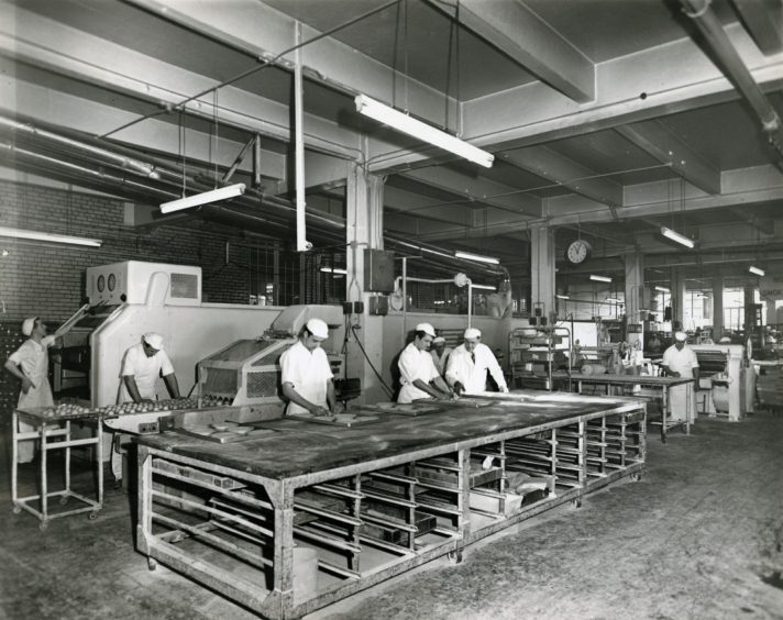 Baking at Lytton Street in Dundee in February 1968.