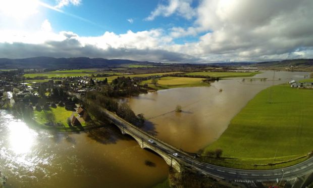 Previous flooding on the River Earn.