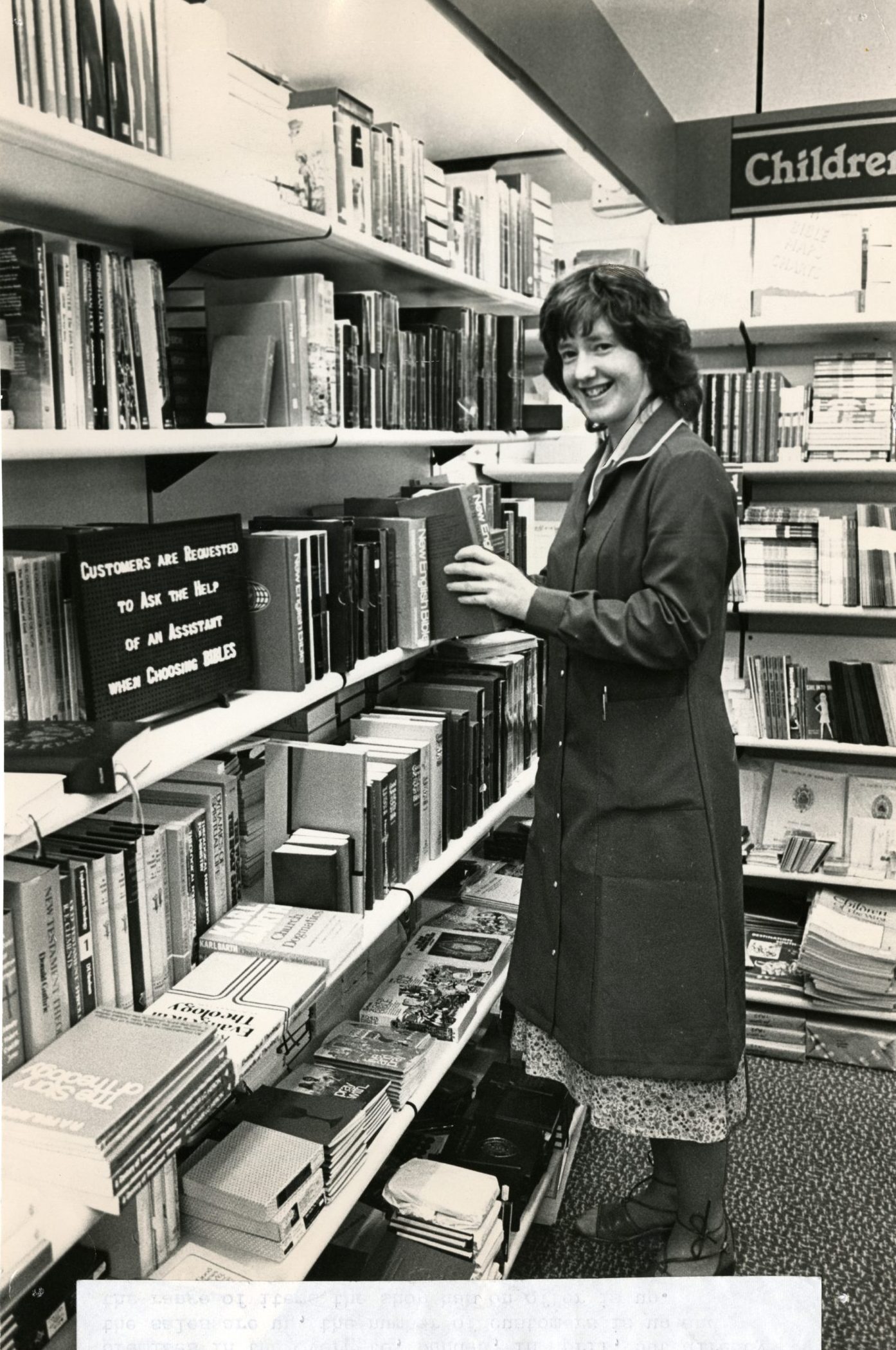 Ann Cook in the shop in August 1981.