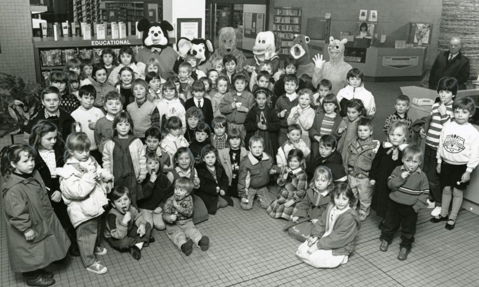 Some of the young artists and cartoon characters. 