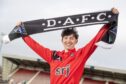 Owen Hampson is unveiled as a Dunfermline player at East End Park. Image: Craig Brown/Dunfermline Athletic FC