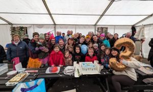 Volunteers who helped make the Forfar Loch third birthday parkrun a success. Image: Brian Hutchison