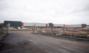 The entrance to the new retail park at Elliot. Image: Kim Cessford/DC Thomson