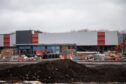 The retail park is under construction on the former Presentation Products factory site. Image: Kim Cessford / DC Thomson