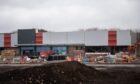 The retail park is under construction on the former Presentation Products factory site. Image: Kim Cessford / DC Thomson