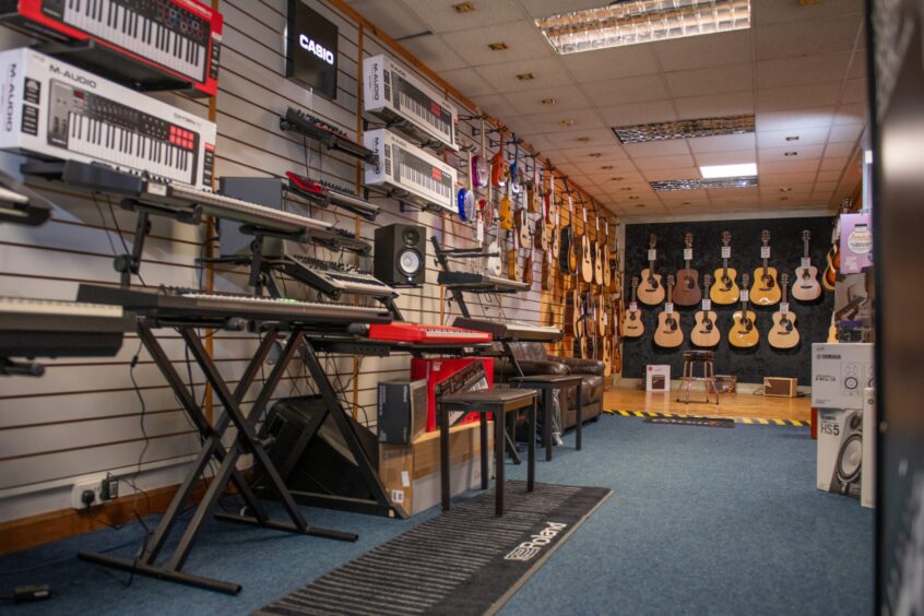 Inside Kenny's Music Dundee as the store is set to close