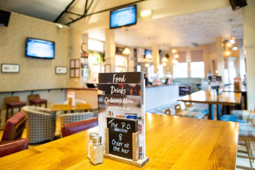 The interior of The Post Office bar in Broughty Ferry.