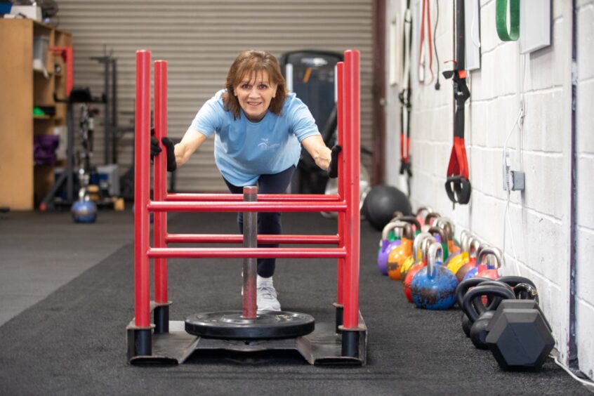 Perth's Eve Graham enjoys working out at the gym.