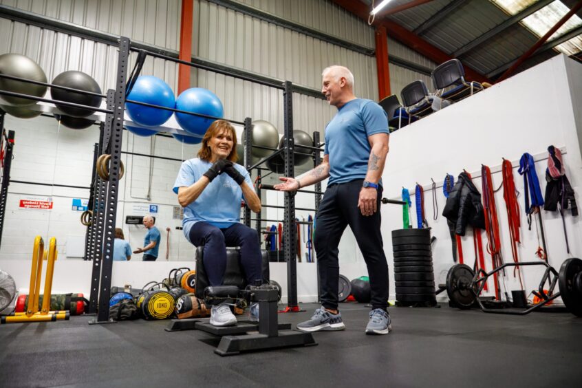 Personal trainer Gordon Robertson with Eve.