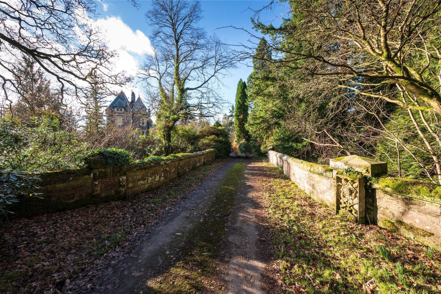 Keillour Castle driveway.