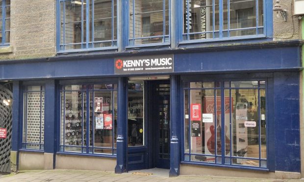 Kenny's Music on Castle Street, Dundee.