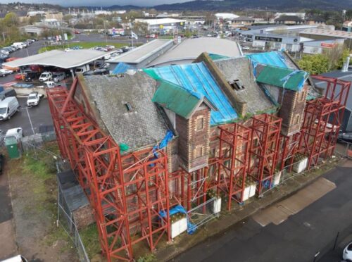 Kerse Corn Mill was added to the Buildings at Risk register 30 years ago, but has only deteriorated since. Image: 33 Air Solutions/Stirling Council