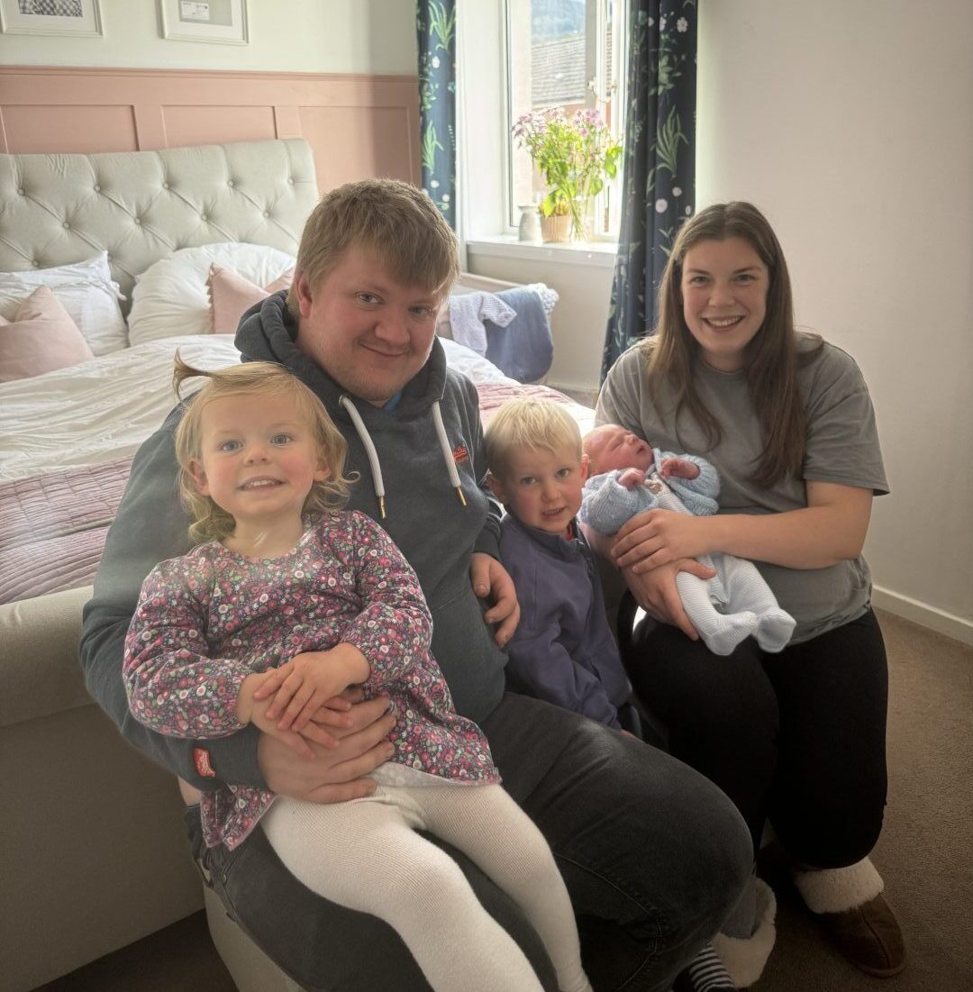 Kev, Claudia and kids.