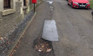 School Brae in Letham, Fife, has been at the centre of a dispute over who is responsible for repairs.