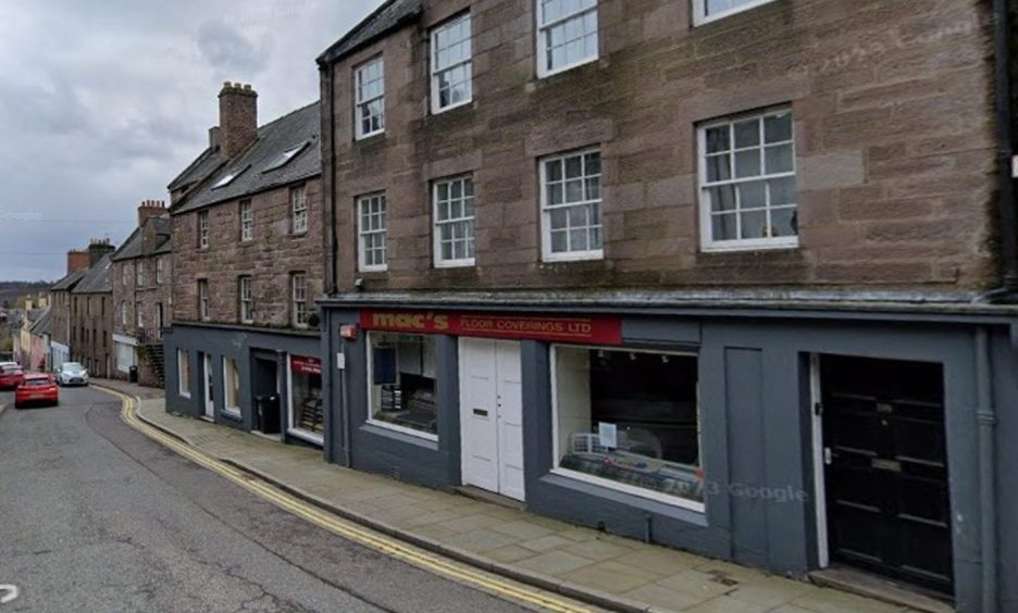 Former Mac's Floorcoverings premises on Brechin High Street.