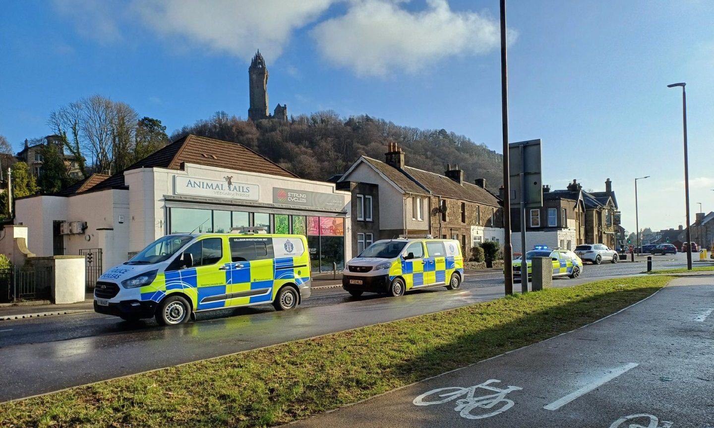 Police closed Airthrey Road in Stirling at around 10am.