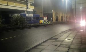 Police on West Marketgait during the incident. Image: Supplied