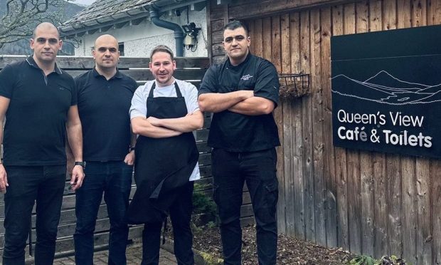 New owners of Queen's View cafe near Pitlochry.