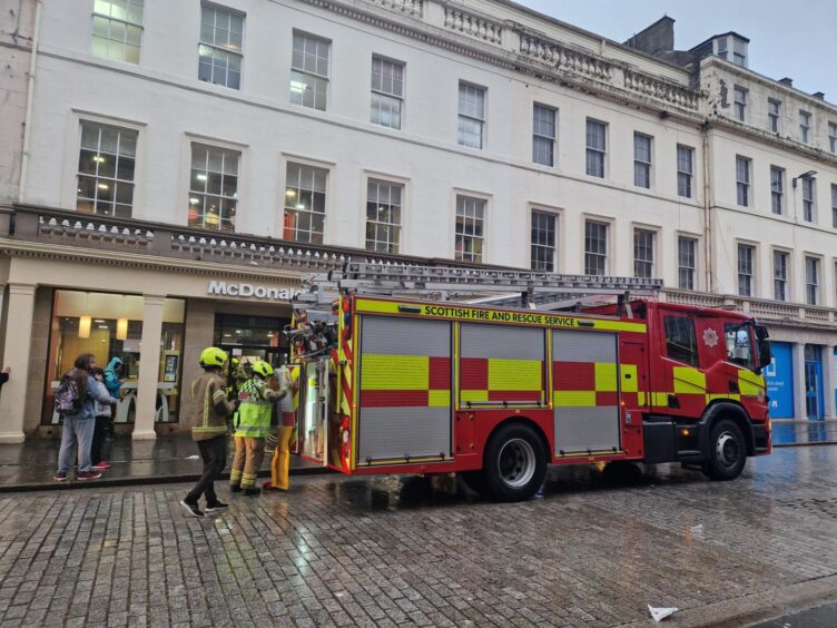 Customers were evacuated from the restaurant.