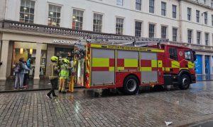 Customers were evacuated from the restaurant.