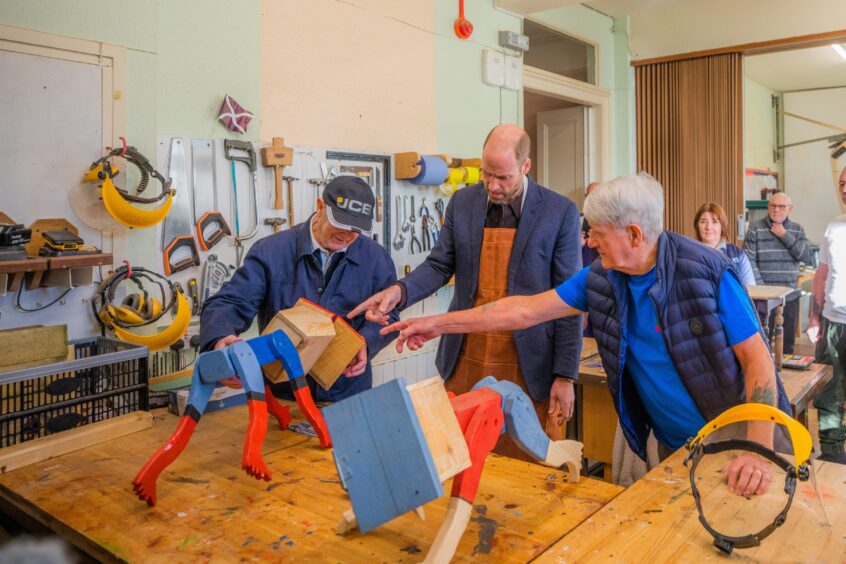 Prince William at Carnoustie Men's Shed