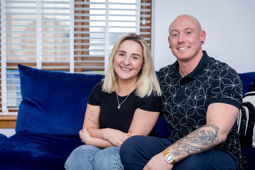 Brian, from Kirkcaldy, with his girlfriend Kayleigh