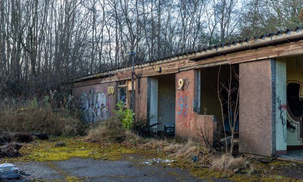 The derelict units in Glenrothes where Ean Coutts remains were discovered.