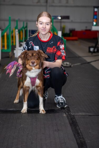 Star Flyball team member Niamh Mudie preparing for Crufts 2025.