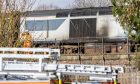 The damaged ScotRail train after it went on fire in Dundee. Image: Steve Brown/DC Thomson