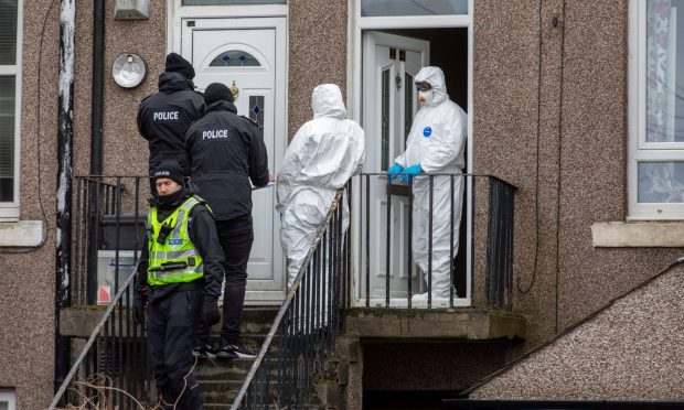 Police raided a home on Whyte Rose Terrace, Methil.  Image: Steve Brown/DC Thomson