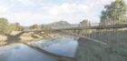 The Callander South Masterplan's take on what the River Teith footbridge could look like. Image: 7N Architects/Loch Lomond and the National Park Authority