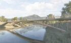 The Callander South Masterplan's take on what the River Teith footbridge could look like. Image: 7N Architects/Loch Lomond and the National Park Authority