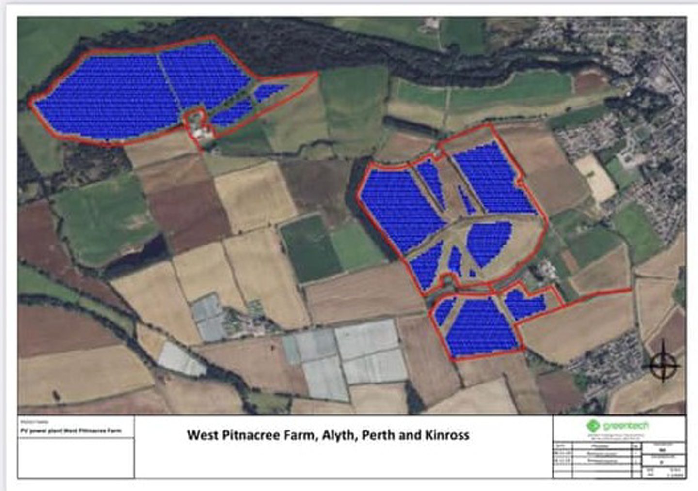 Site of proposed solar farm in Alyth.