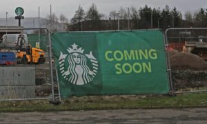 Once open, the Borrowmeadow Road Starbucks will be the chain's second drive-thru in the city. Image: Alex Watson/DC Thomson